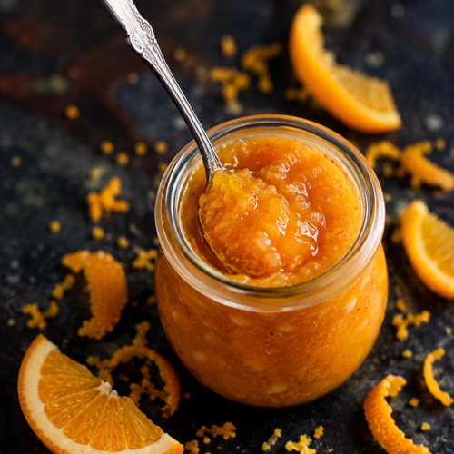 Pomarančna marmelada recept – domača marmelada v kozarcu.