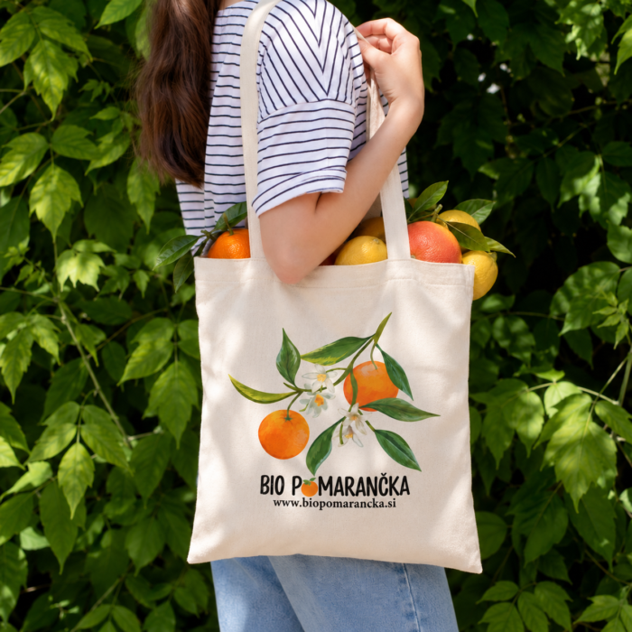 Bio Pomarančka bombažna vrečka 01