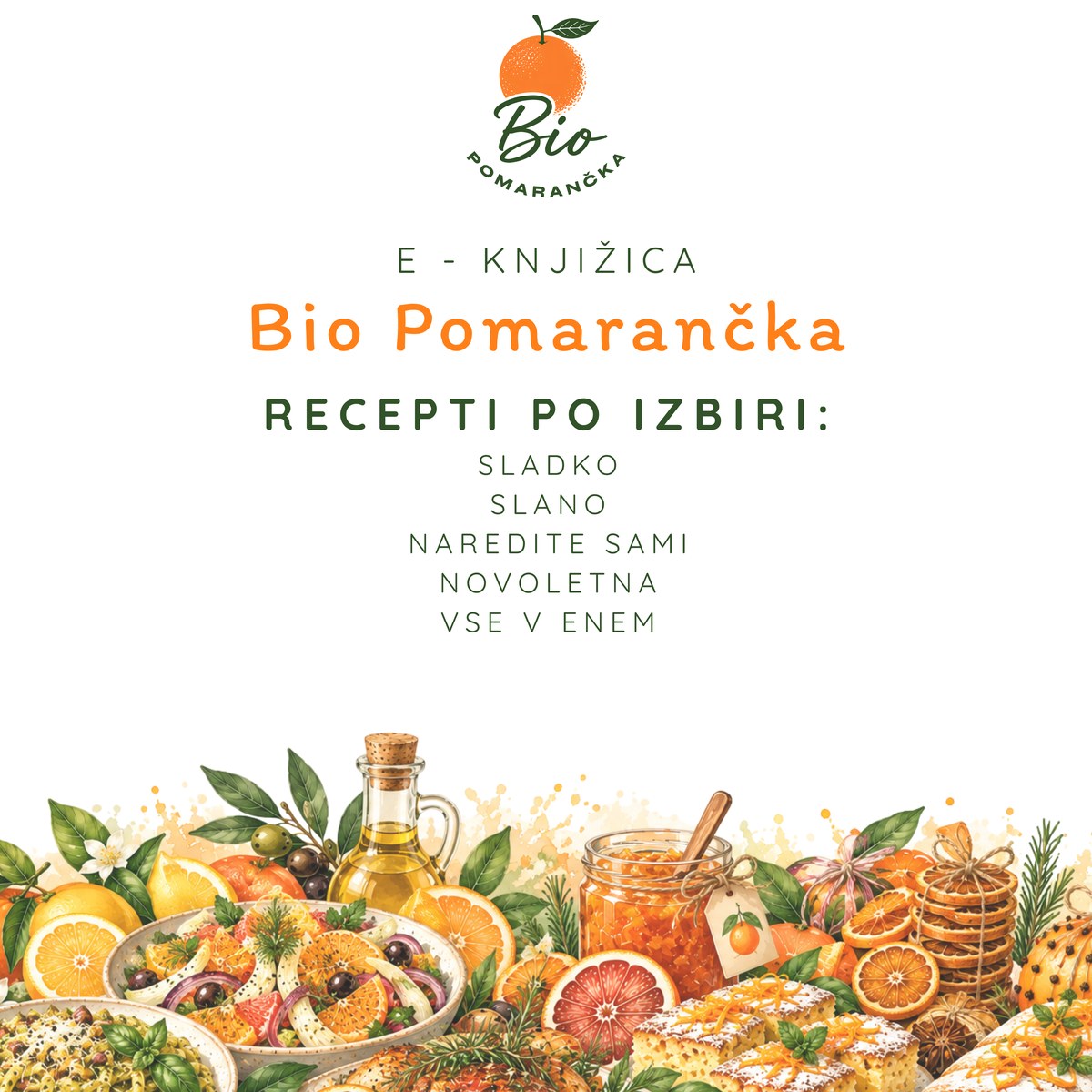 E-knjižica Bio Pomarančka – recepti po izbiri